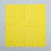 Салфетки бумажные (набор 20 шт) 25*25 см Однотонные, жёлтый