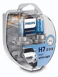 Лампа Philips CrystalVision H7 12V 55W 2+2 шт. 12972CVSM
