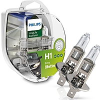 Лампа Philips LongLife EcoVision H1 12V 2 шт. 12258LLECOS2