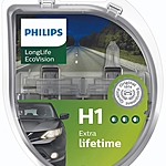 Лампа Philips LongLife EcoVision H1 12V 2 шт. 12258LLECOS2