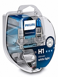Лампа Philips DiamondVision H1 12V 55W P14.5s 2 шт 12258DVS2