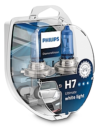 Лампа Philips DiamondVision H7 12V 55W PX26d 2 шт. 12972DVS2
