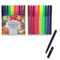 Фломастеры 10 цветов Фрукты,вентилируемый колпачок