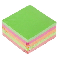 Блок с липким краем 50 мм*50 мм 250 л, 5 цв, флуорисцентный, МИКС