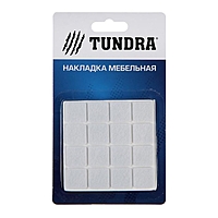 Накладка мебельная TUNDRA, 19 х 19 мм, квадратная, белая, 32 шт.