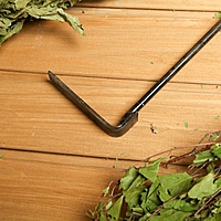 Кочерга металлическая с деревянной ручкой, длина 60 см