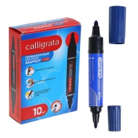 Маркер перманентный двухсторонний круглый (5 мм/3 мм) синий CALLIGRATA 1150