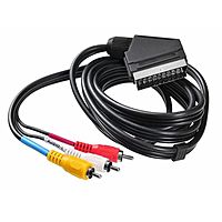 Кабель соединительный аудио-видео Buro BSC005-2, SCART (m), 3хRCA (m), 2 м, черный