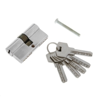 Цилиндровый механизм, 60 мм, перфор. ключ, 5 ключей, цвет хром
