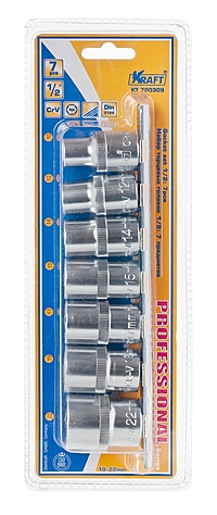 Набор головок торцевых Kraft KT-700309 7 предметов
