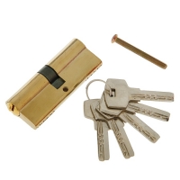 Цилиндровый механизм, 80 мм, перфор. ключ, 5 ключей, цвет золото