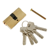 Цилиндровый механизм, 60 мм, перфор. ключ, 5 ключей, цвет золото