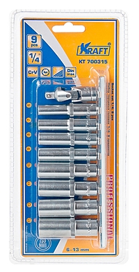 Набор головок торцевых Kraft KT-700315 9 предметов