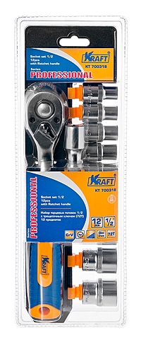 Набор головок торцевых Kraft KT-700318 12 предметов