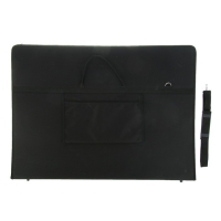 Папка А1 с ручками текстиль 920*680*40 мм 1В11 "Вдохновение" с карманом чёрная