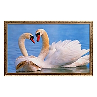 Картина "Лебеди" рама микс