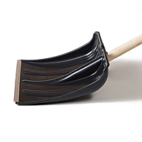 Лопата пластиковая, ковш 380 × 380 мм, с металлической планкой, с ручкой, «Витязь»
