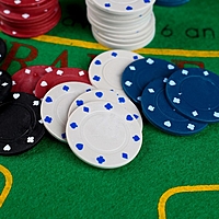 Фишки для покера без номинала, набор 50 шт., однотонные, микс