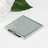 Зеркало складное, квадратное, без увеличения, двустороннее, цвет серебристый