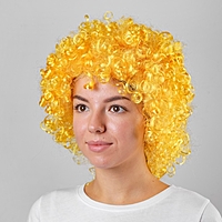 Карнавальный парик "Объёмный", цвет жёлтый, 120 г