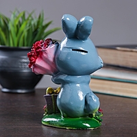 Копилка "Кролик с букетом роз"