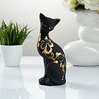 Сувенир "Кошка ушастая" черная