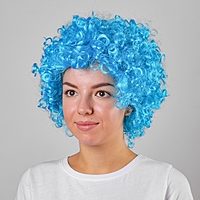 Карнавальный парик "Объём", цвет синий, 120 г