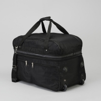 Сумка-трансформер на колёсах, 1 отдел, 2 наружных кармана, цвет чёрный