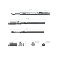 Ручка гелевая Erich Krause MEGAPOLIS GEL стержень черный узел 0.5мм, EK 93