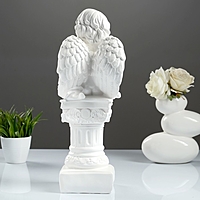 Статуэтка «Ангел на пьедестале» белая, 15 × 15 × 42 см, микс