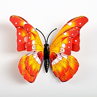 Магнит "Бабочка с золотыми бликами" с двойными крылышками