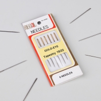 Игла швейная для гобелена №18/22 "Золотое ушко", 6шт