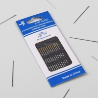 Игла швейная самовдеваемая "Золотое ушко", 12шт, d=0,78мм, длина от 3,5-4,2см