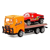 Грузовик инерционный "Эвакуатор" с машиной, цвета МИКС.