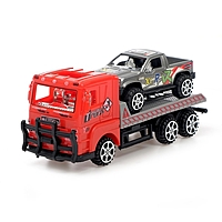 Грузовик инерционный "Эвакуатор" с машиной, цвета МИКС.