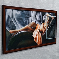 Часы-картина настенные "Девушка на кушетке", 50х100 см микс