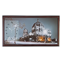 Часы-картина настенные "Ночной Берлин", 50х100 см микс