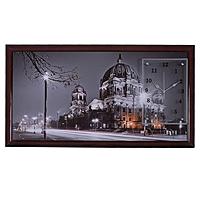 Часы-картина настенные "Ночной Берлин", 50х100 см микс