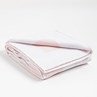 Одеяло жаккардовое "Барни", размер 100х140 см, хлопок, цвет белый/розовый
