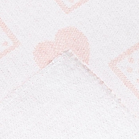 Одеяло жаккардовое "Барни", размер 100х140 см, хлопок, цвет белый/розовый