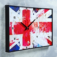 Часы-картина "Британский флаг", 37х60 см  микс