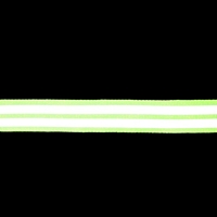 Лента с двумя светоотражающими полосами, ширина-20мм, 5±1м, цвет салатовый