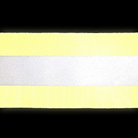 Лента со светоотражающей полосой, ширина-50мм, 5±1м, цвет салатовый