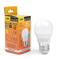 Лампа светодиодная Ecola, 5 Вт, E27, 2700 К, 75x45 мм