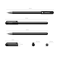Ручка гелевая Erich Krause G-SOFT, стержень черный узел 0.38мм, EK 39207