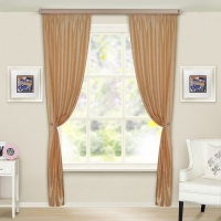 Комплект штор портьерных "Тергалет" 140х260 см-2 шт., цвет светло-коричневый