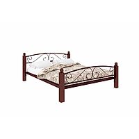 Кровать "Вероника Люкс Плюс", 200x120 cм, каркас коричневый