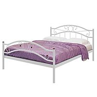 Кровать Надежда Plus 160x200 см металл белый