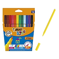 Фломастеры 12 цветов BIC Kids Visa 880