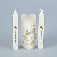 Набор свечей "Свадебный" №7 Белый, ручная работа